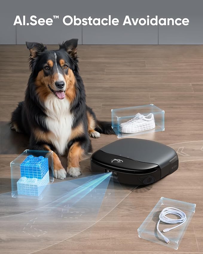 eufy S1 with All-in-One Station, Floor Washing Robot Vacuum and Mop Combo, 8,000 Pa Suction, Smart Obstacle Avoidance, Multi-Level Mapping, Mop Auto-Retraction, Perfect for Pet Hair