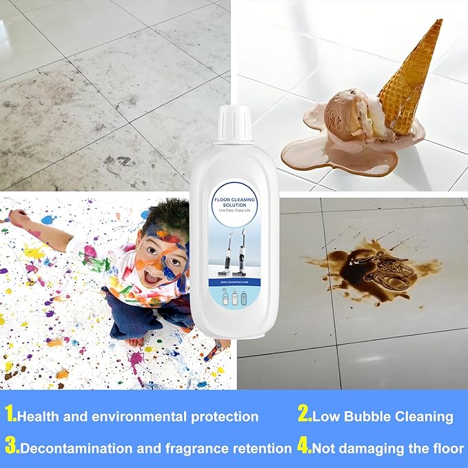 10 Bottles Compatible with Tineco Cleaning Solution 500ml Per Bottle Lavender Scents Floor Cleaner Compatible with All Robot Vacuums with Mopping and Cordless Wet/Dry Vacuum (Lavender Scents)