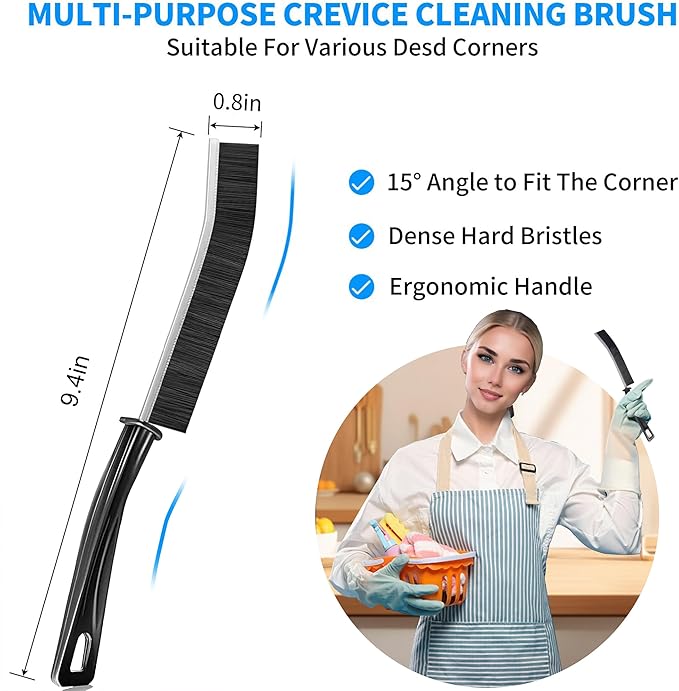 10Pcs Hard Bristle Crevice Cleaning Brush, Small Cleaning Brush, Grout Cleaner Brush, Toilet Brush, Scrub Brush for Shower Tile, Skinny Gap Cleaning Tools for Kitchen, Home, Household, Window