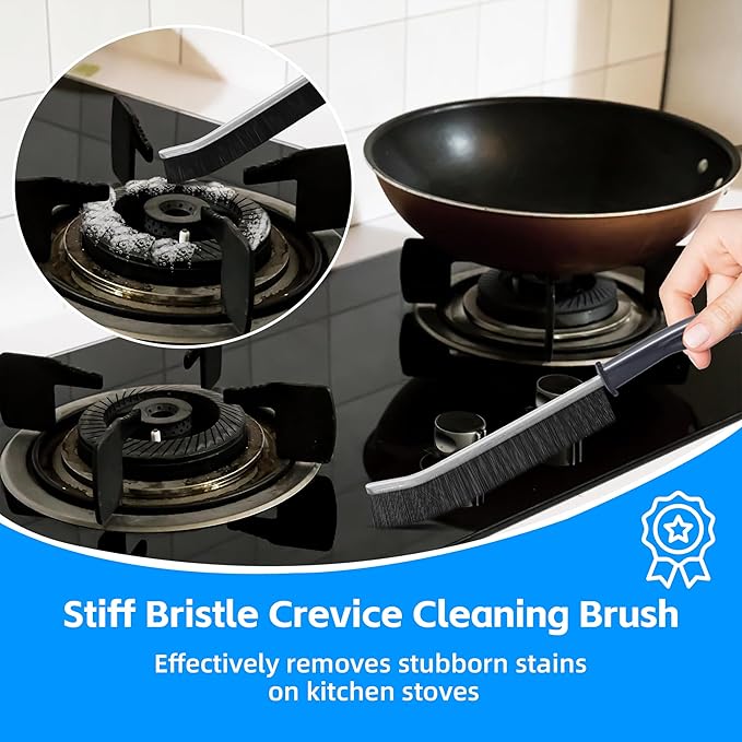 10Pcs Hard Bristle Crevice Cleaning Brush, Small Cleaning Brush, Grout Cleaner Brush, Toilet Brush, Scrub Brush for Shower Tile, Skinny Gap Cleaning Tools for Kitchen, Home, Household, Window