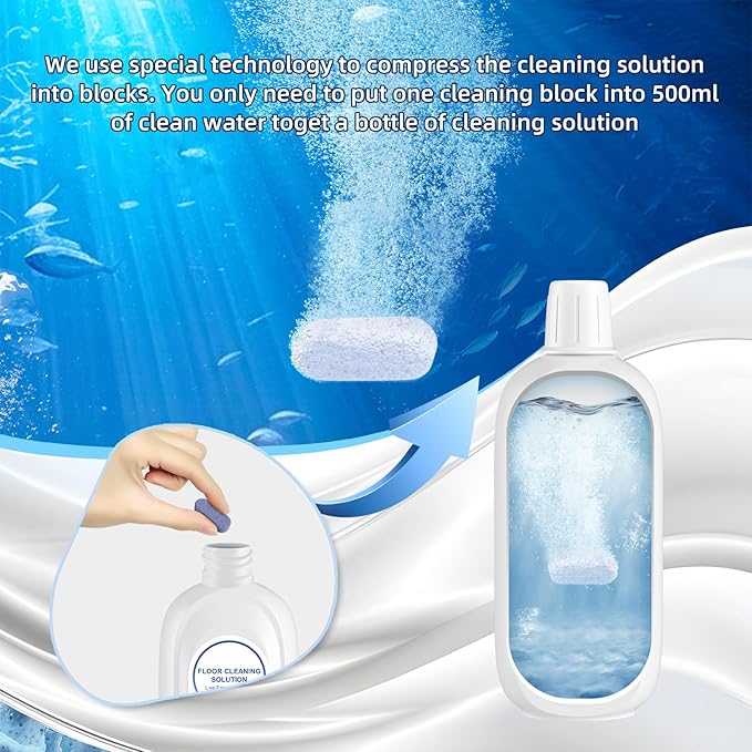 10 Bottles Compatible with Tineco Cleaning Solution 500ml Per Bottle Lavender Scents Floor Cleaner Compatible with All Robot Vacuums with Mopping and Cordless Wet/Dry Vacuum (Lavender Scents)