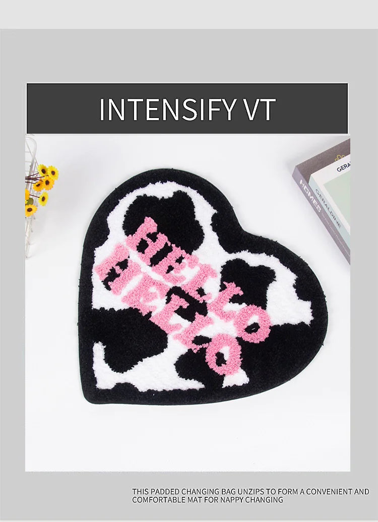 Modern Heart-Shaped Absorbent Non-Slip Floor Mat