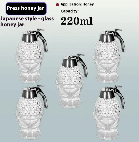 Glass Honey Dispenser Jar