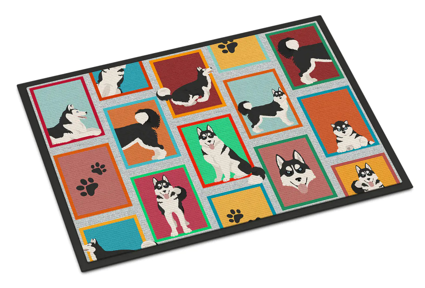 Lots of Siberian Husky Doormat