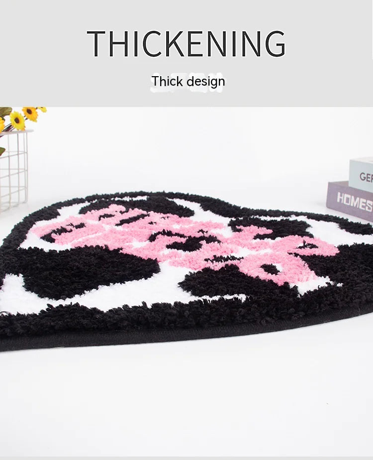 Modern Heart-Shaped Absorbent Non-Slip Floor Mat