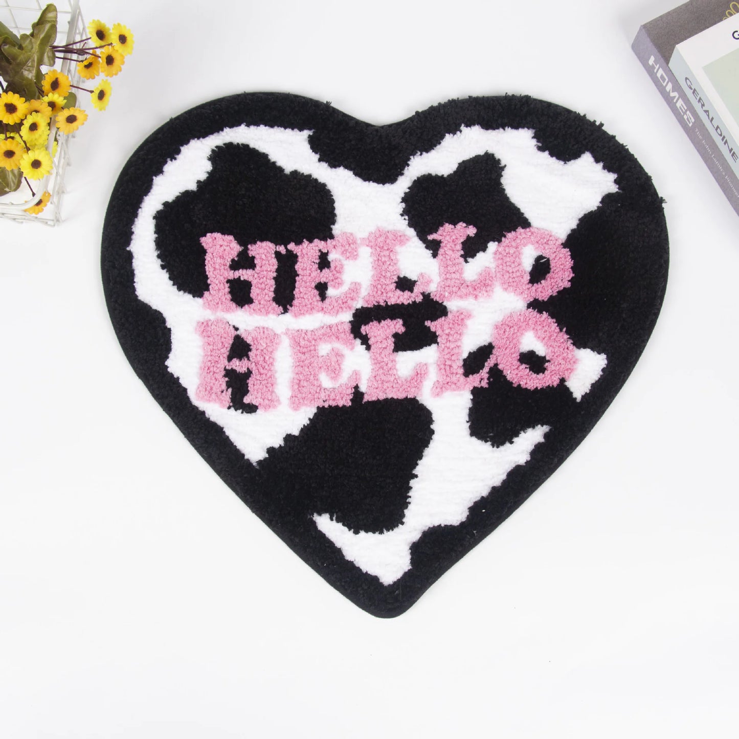 Modern Heart-Shaped Absorbent Non-Slip Floor Mat
