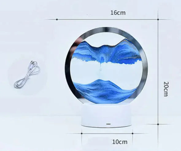 Luminous Hourglass with Sand Painting
