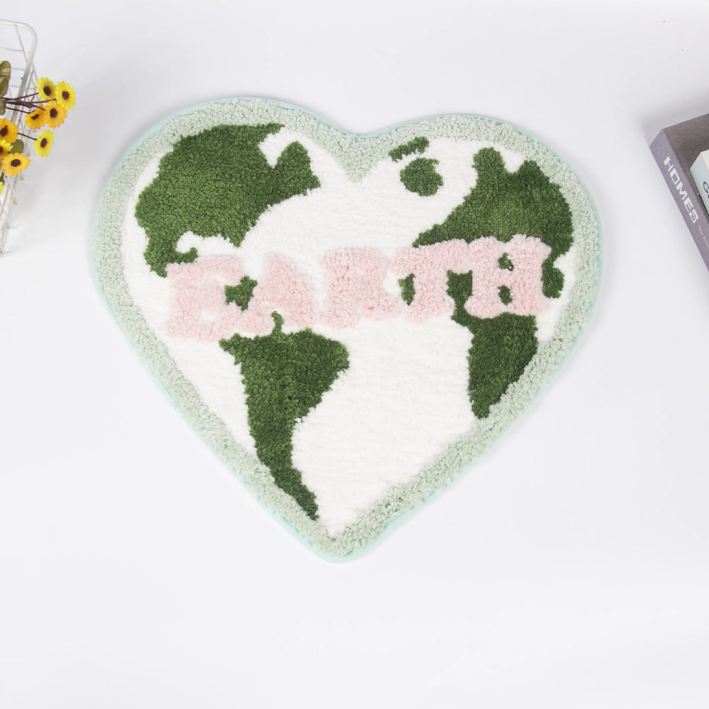 Modern Heart-Shaped Absorbent Non-Slip Floor Mat