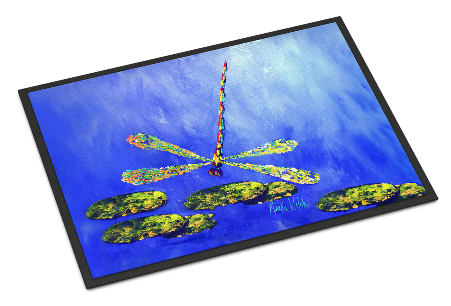 Blue Dragonfly Doormat