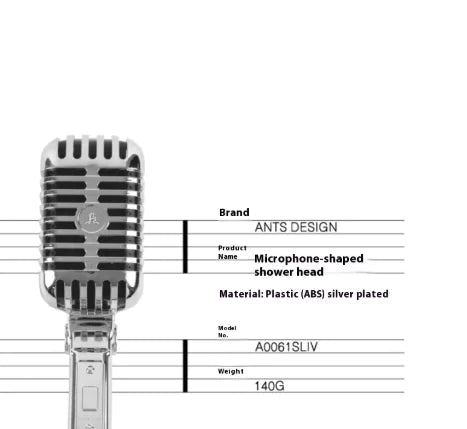 Microphone Shape Shower Head