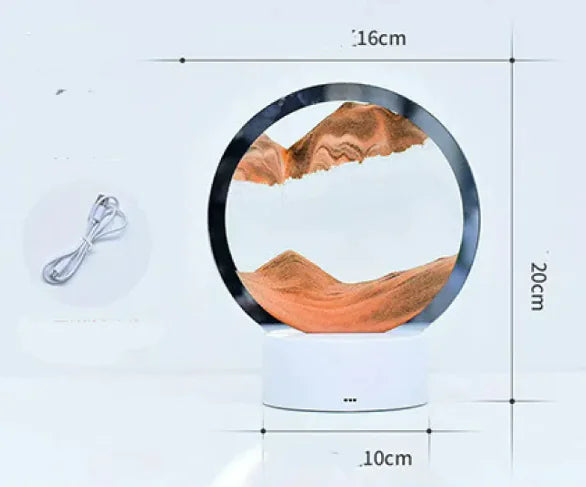 Luminous Hourglass with Sand Painting