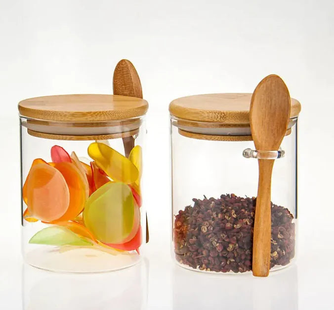 Round Jar With Small Spoon