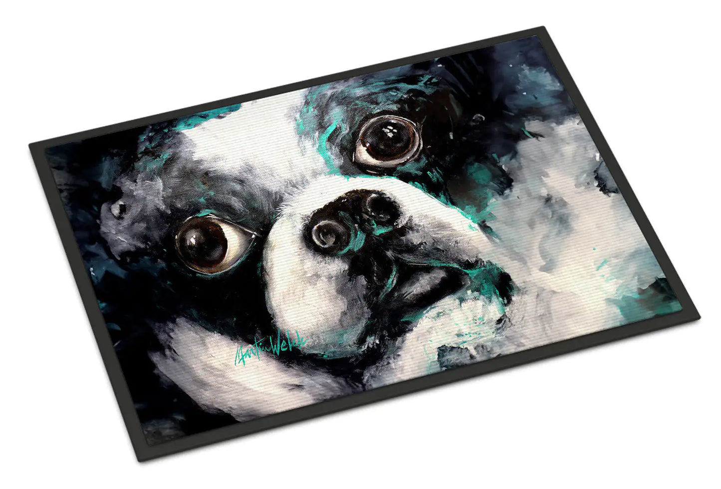 Boston Terrier Pretty Please Doormat