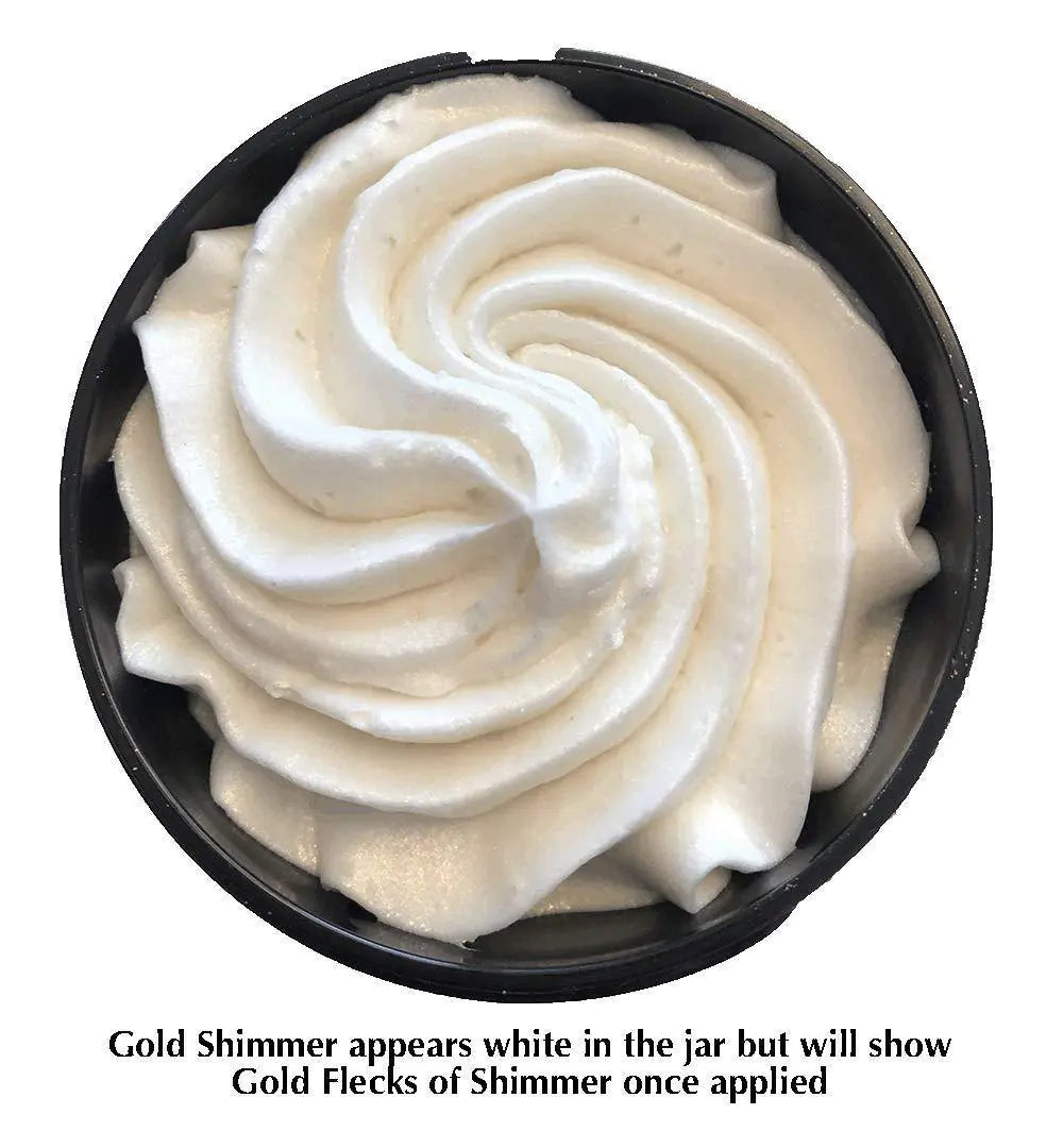 Organic Whipped Shea Body Shimmers 2 fl oz Bronze Diamond Gold Shimmer 3 Pcs