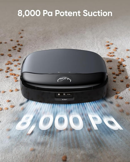 eufy S1 with All-in-One Station, Floor Washing Robot Vacuum and Mop Combo, 8,000 Pa Suction, Smart Obstacle Avoidance, Multi-Level Mapping, Mop Auto-Retraction, Perfect for Pet Hair