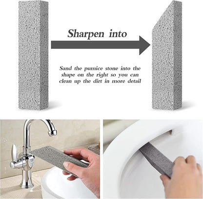 12Pack Pumice Stone for Toilet Cleaning Bowl Stick,Powerfully Cleans Hard Water Rings, Calcium Buildup & Stains, Suitable for Cleaning Toilet, Bathtubs, Kitchen Sink, Grill