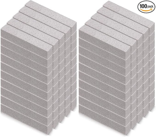 100 Pack Pumice Stone for Toilet Cleaning Bowl Stick Toilet Pumice Scouring Pad Pumice Stick Cleaner for Toilet, Bathtubs, Bathroom, Kitchen Sink, Pool, Grill, 5.9 x 1.37 x 0.98 Inch