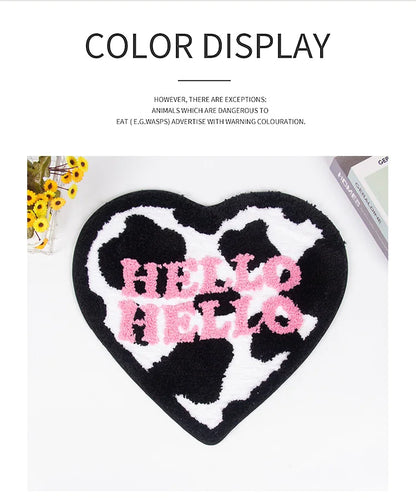 Modern Heart-Shaped Absorbent Non-Slip Floor Mat