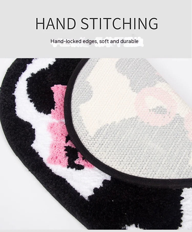 Modern Heart-Shaped Absorbent Non-Slip Floor Mat