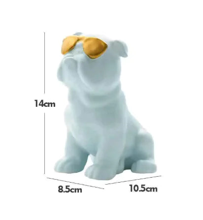Creative Ceramic Bulldog Dog Ornament