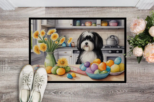 Decorating Easter Havanese Doormat