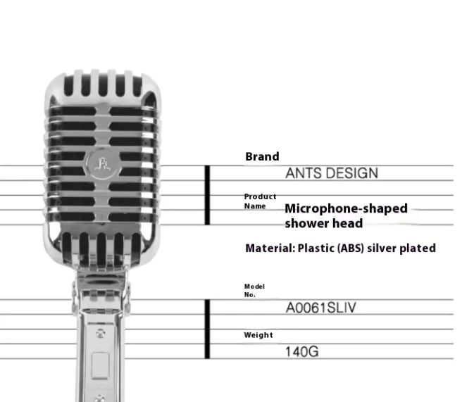 Microphone Shape Shower Head