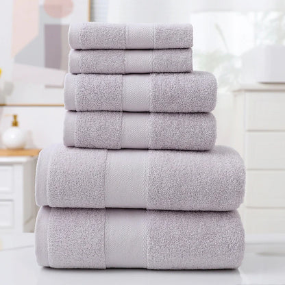 Home Simple Cotton Absorbent Towel Bath Towel 6-Piece Set