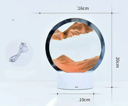 Luminous Hourglass with Sand Painting