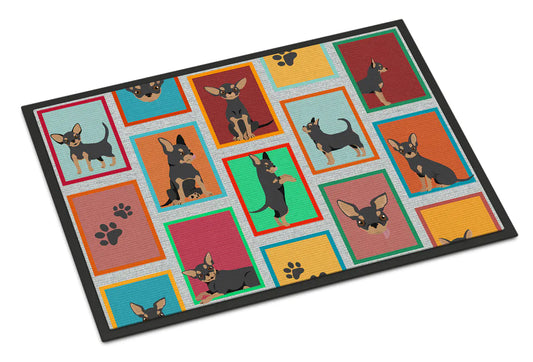 Lots of Black and Tan Chihuahua Doormat